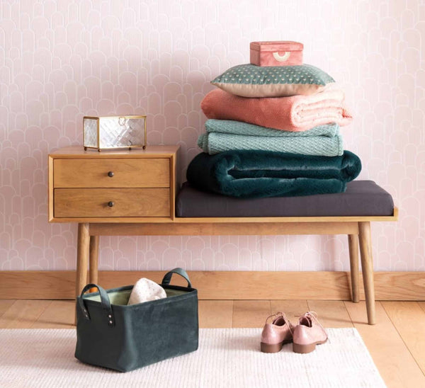 Lurid Solid Sheesham Wood Bench With Two Drawer Storage - 3 Years Warranty