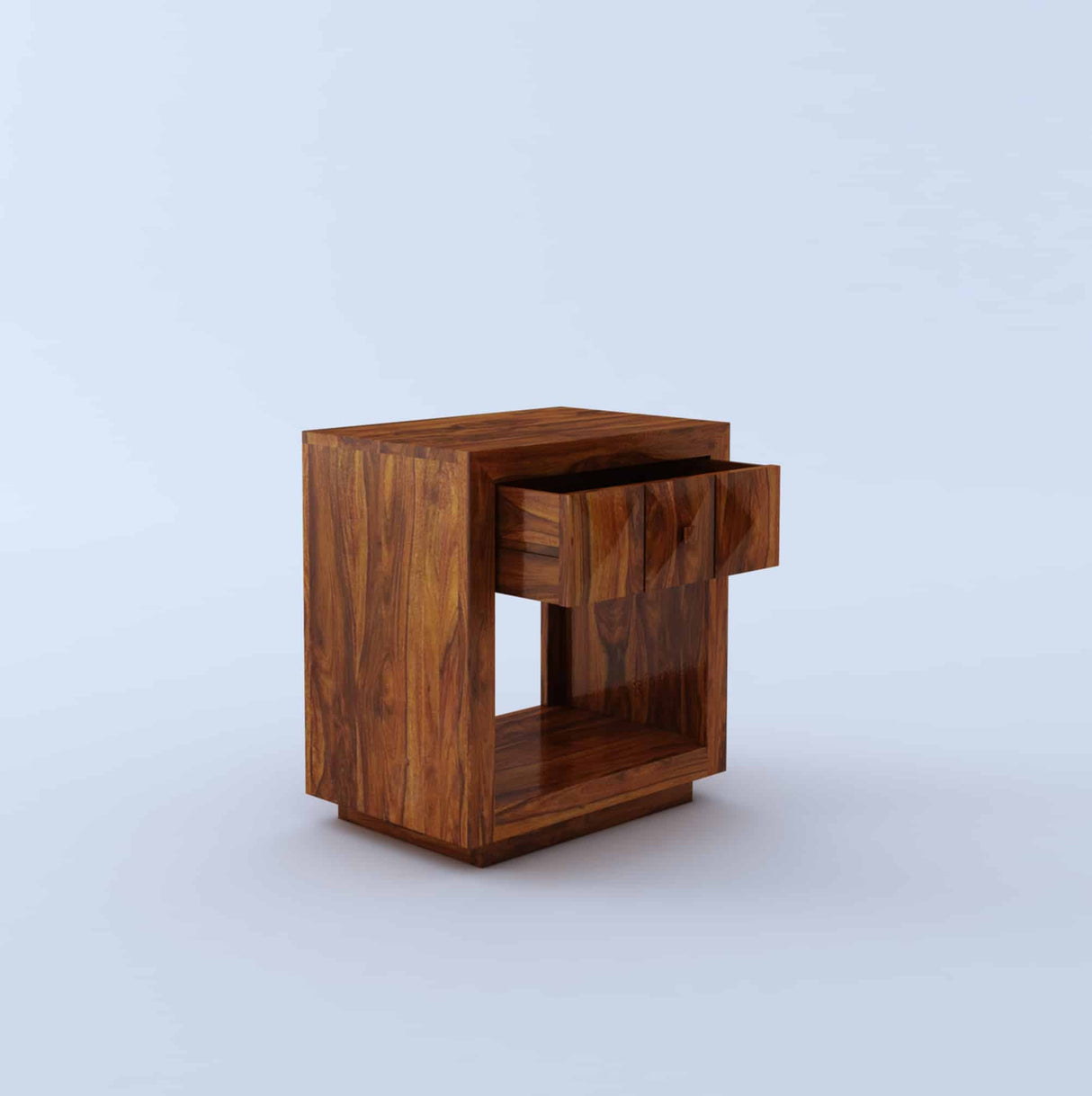 Oslo Solid Sheesham Wood Bedside Table - 1 Year Warranty