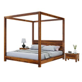 Maldives Solid Sheesham Wood Poster Bed - 1 Year Warranty