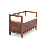 Jaipur Solid Sheesham Wood Storage Bench - 1 Year Warranty