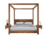 Maldives Solid Sheesham Wood Poster Bed - 1 Year Warranty