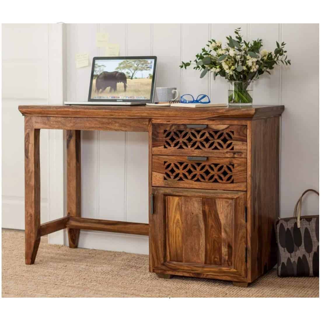 Jodhpur Solid Sheesham Wood Study Table With Chair - 1 Year Warranty