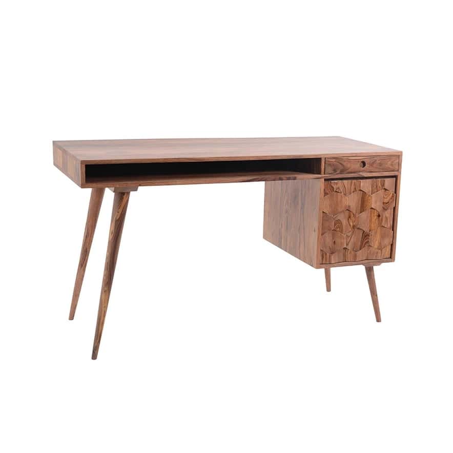 Monte Solid Sheesham Wood Desk and Study Table - 1 Year Warranty