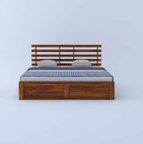 Strap Solid Sheesham Wood Bed Without Storage - 1 Year Warranty