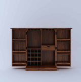 Hawser Solid Sheesham Wood Bar Cabinet - 1 Year Warranty