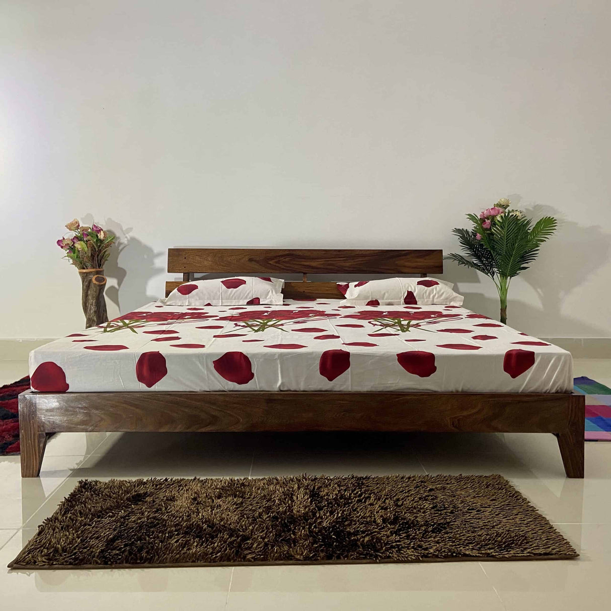 Spiky Solid Sheesham Wood Bed - 1 Year Warranty