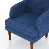 Navy Wing/Relax Sofa Chair With Wooden Legs - 1 Year Warranty