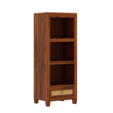 Syrus Solid Sheesham Wood Bookshelf With Drawer - 1 Year Warranty