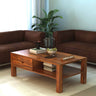 Lurid Solid Sheesham Wood Coffee Table With Drawer - 3 Years Warranty
