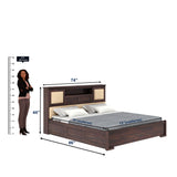 Maharaja Solid Sheesham Wood Bed with Hydraulic Box and Headboard Storage - 1 Year Warranty