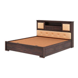 Maharaja Solid Sheesham Wood Bed with Hydraulic Box and Headboard Storage - 1 Year Warranty