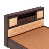 Maharaja Solid Sheesham Wood Bed with Hydraulic Box and Headboard Storage - 1 Year Warranty