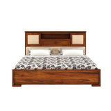 Maharaja Solid Sheesham Wood Bed with Box and Headboard Storage - 1 Year Warranty