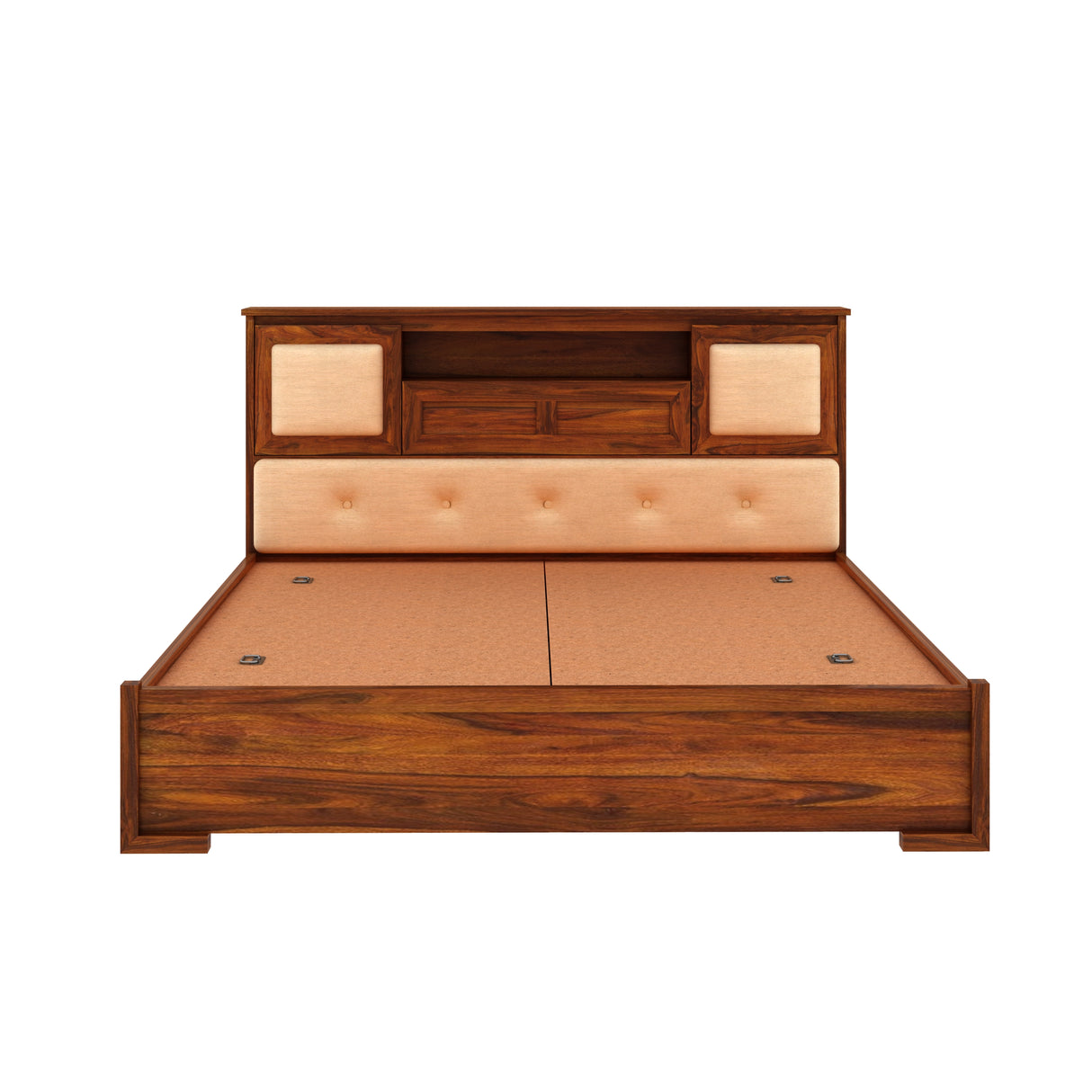 Maharaja Solid Sheesham Wood Bed with Box and Headboard Storage - 1 Year Warranty