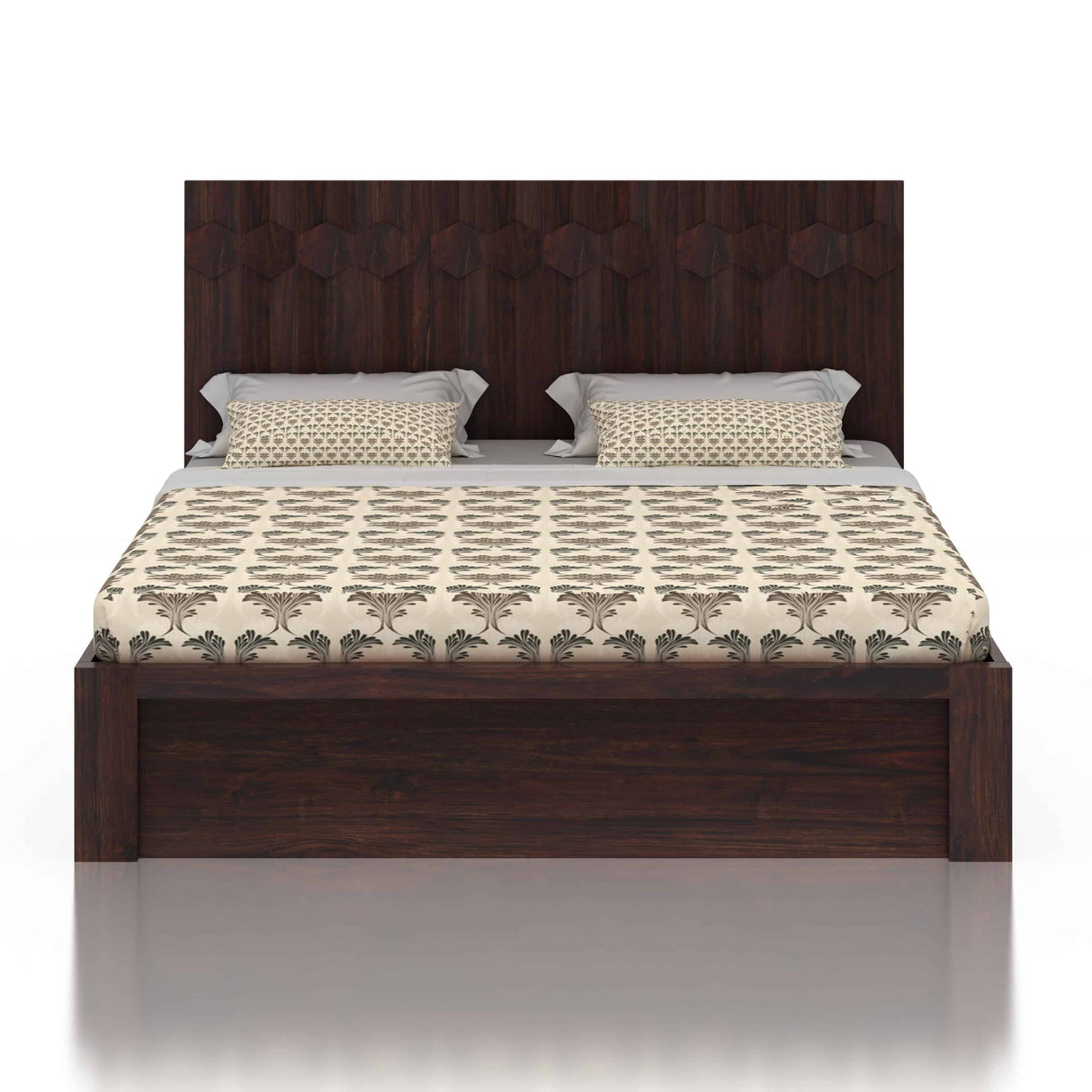 Hexa Solid Sheesham Wood Bed with Box Storage - 1 Year Warranty