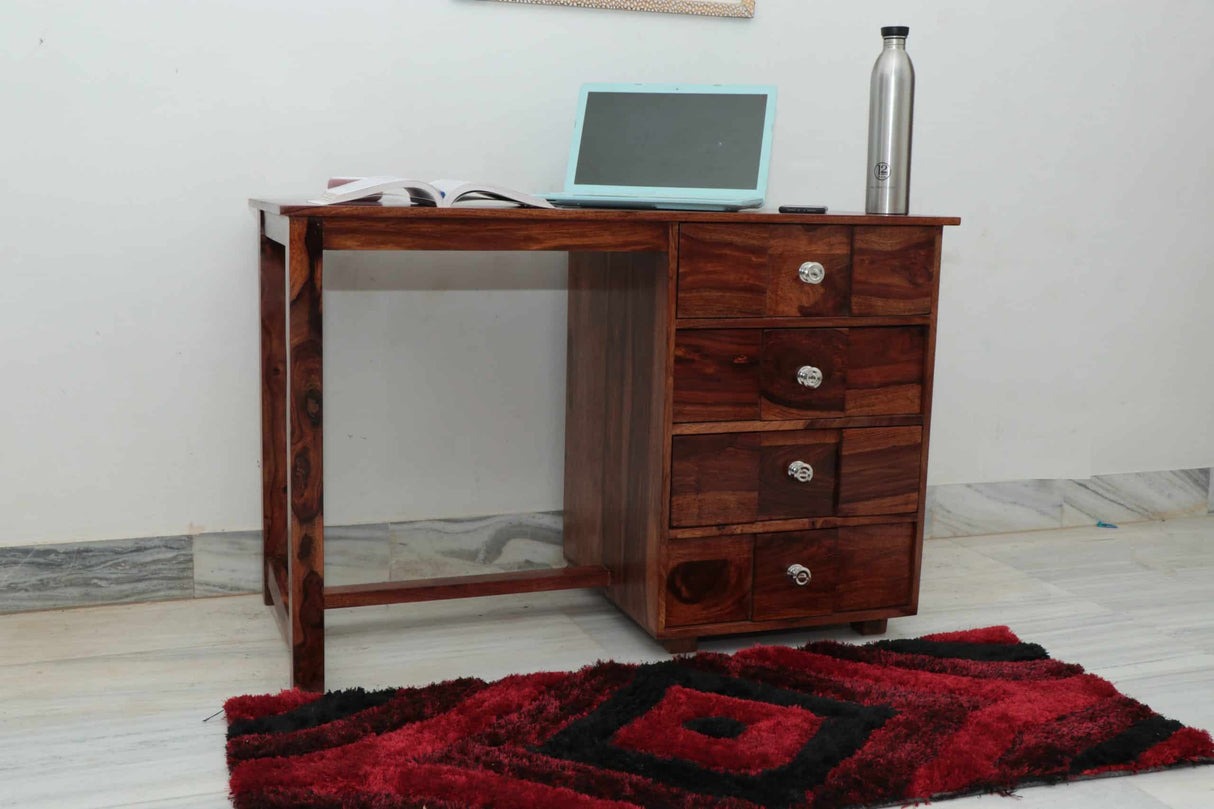 Fischer Solid Sheesham Wood Study Table With Storage