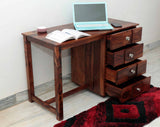 Fischer Solid Sheesham Wood Study Table With Storage