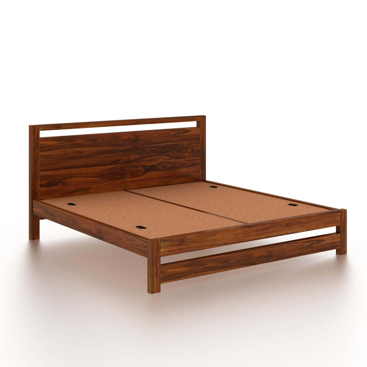 Jaipur Solid Wood Bed Without Storage - 1 Year Warranty