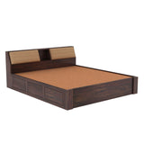 Mayor Hydraulic Storage Bed with Box Storage in Solid Sheesham Wood - 1 Year Warranty