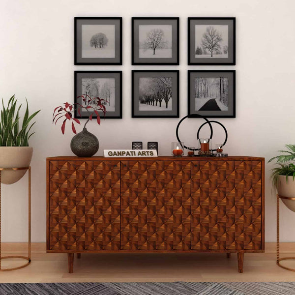 Raj Solid Sheesham Wood Sideboard Storage Unit - 3 Years Warranty