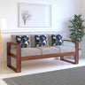 Euro Solid Sheesham Wood 3 Seater Sofa - 1 Year Warranty