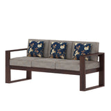 Euro Solid Sheesham Wood 3 Seater Sofa - 1 Year Warranty