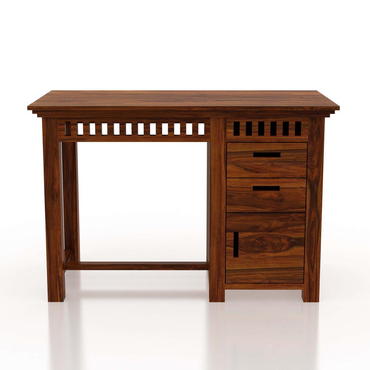 Armania Study Table with Storage in Solid Sheesham Wood - 1 Year Warranty