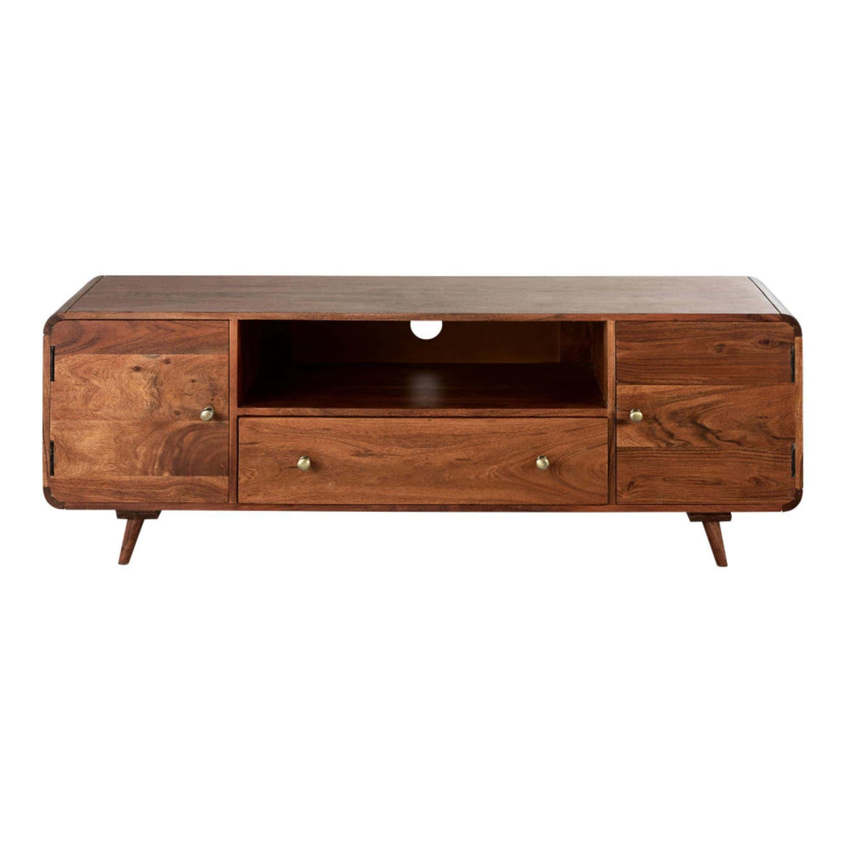 Trace Solid Sheesham Wood TV Unit with Storage - 1 Year Warranty