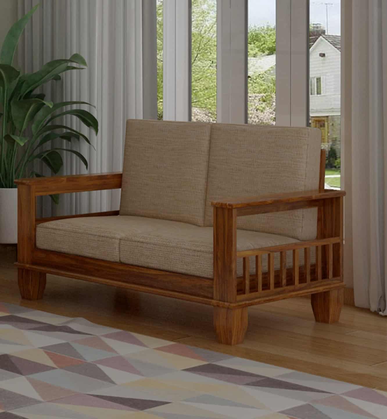 Maharaja Solid Sheesham Wood 2 Seater Sofa 1 Year Warranty