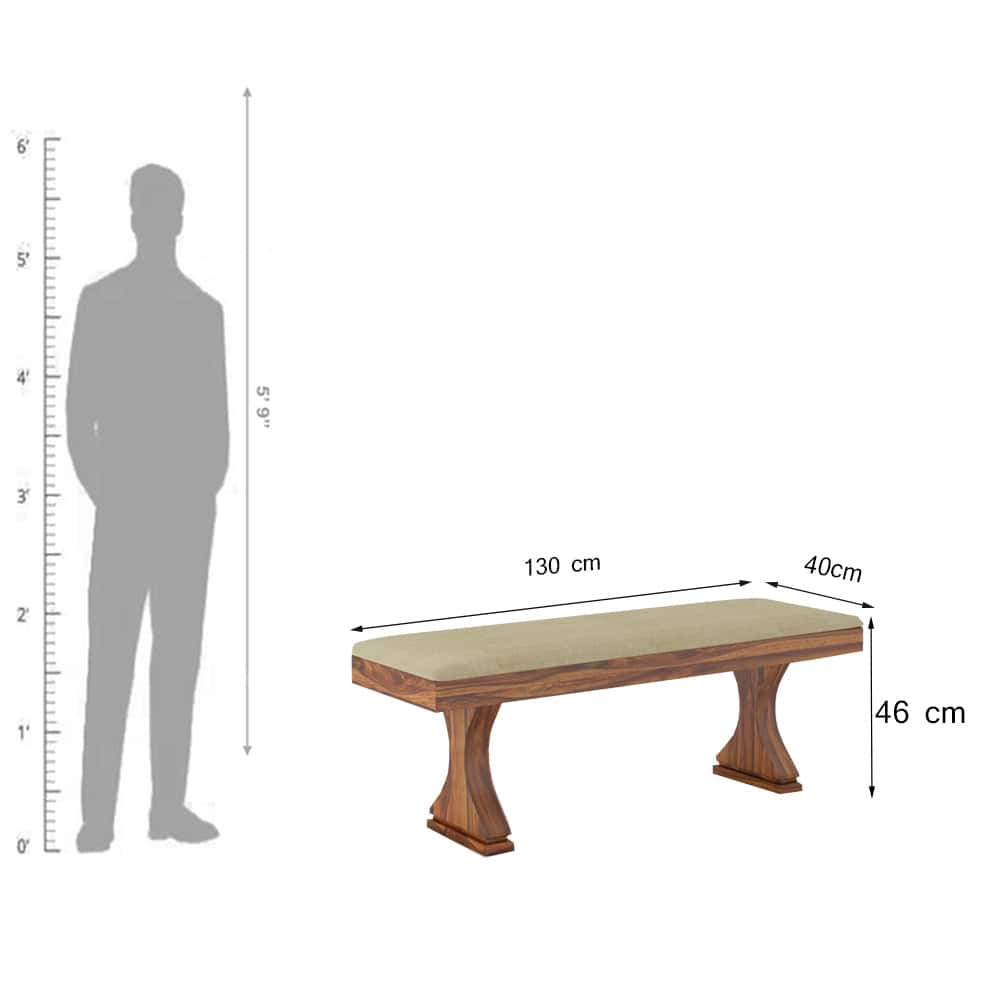 Maron Solid Sheesham Wood 6 Seater Dining Table Set - 1 Year Warranty