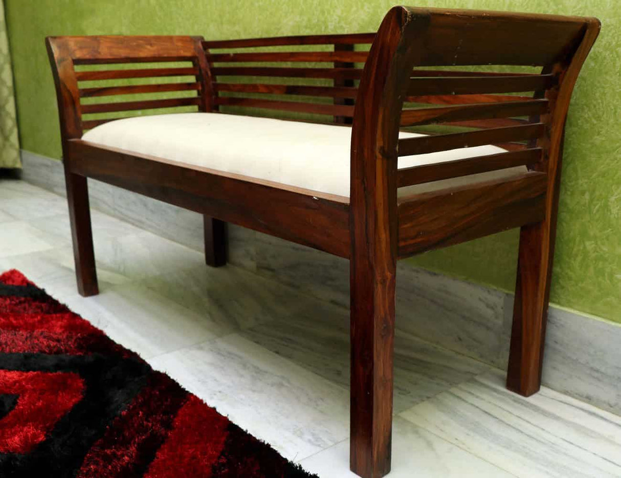 Italian Solid Sheesham Wood Bench - 1 Year Warranty