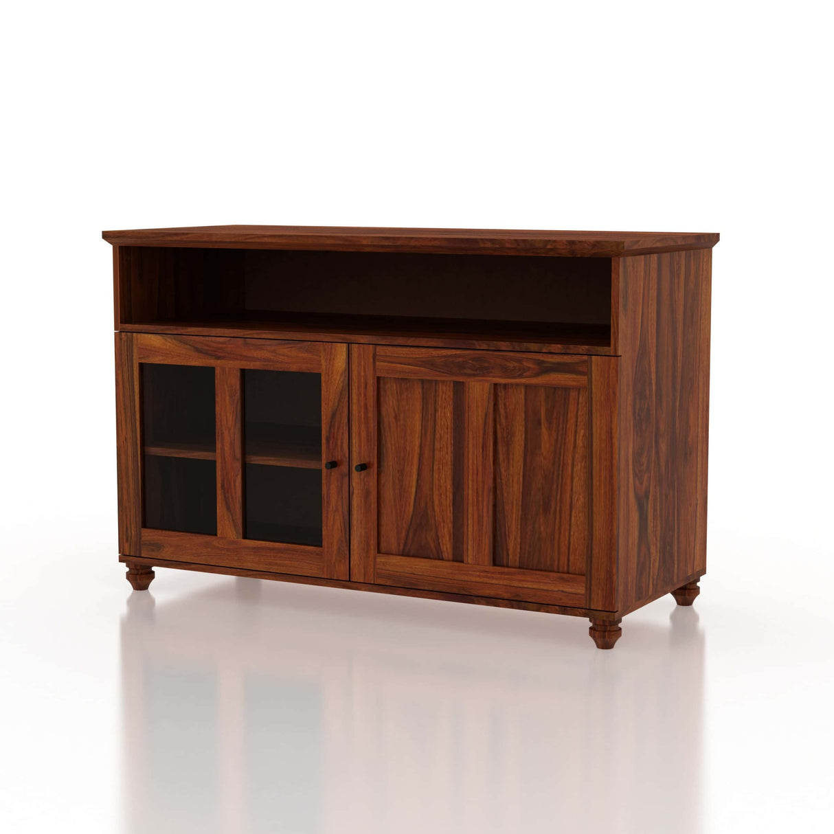 Fusion Solid Sheesham Wood Display Unit/Sideboard - 1 Year Warranty