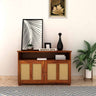 Fusion Cane Solid Sheesham Wood Display Unit/Sideboard - 1 Year Warranty