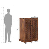 Hawser Solid Sheesham Wood Bar Cabinet - 1 Year Warranty