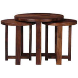 Cherish Solid Sheesham Wood Nest of Stools - 1 Year Warranty