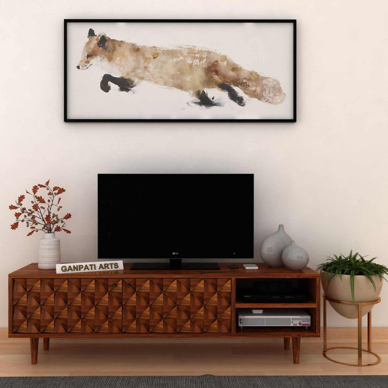 Raj Solid Sheesham Wood Tv Unit - 3 Years Warranty